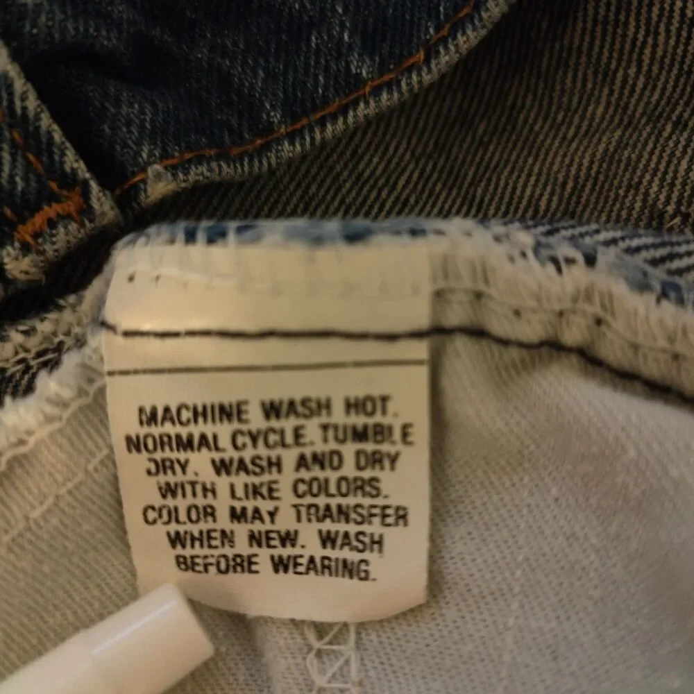 Vintage 80s Levis Orange Tab 575 Blue Denim Jeans Size 33x29 (Tag 36x31) USA